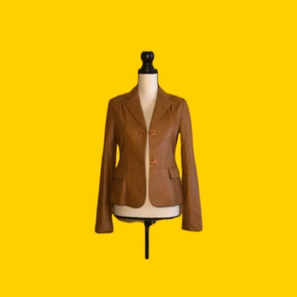 MxM PREMIUM lamb leather jacket w/two pockets